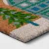 1'6"x2'6" Winter Village Coir Christmas Doormat Blue - Wondershop™: Outdoor Medium Pile, Natural Fiber, Classic Pattern - 3 of 4