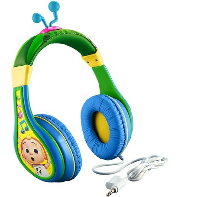 eKids Cocomelon Wired Headphones for Kids, Over Ear Headphones for School, Home, or Travel  - Green (CO-140.EXV1OL)