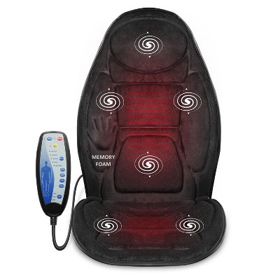 Snailax Memory Foam Vibration Back Massager with Heat, with 6 Vibrating Motors and 2 Heat Levels - 262