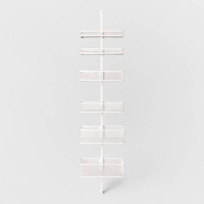 Over the Door Storage Rack with Mesh Baskets - Brightroom™: Metal Frame, Powder-Coated, Universal Storage, White