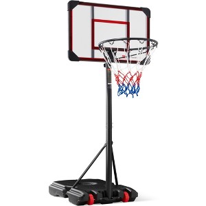 Best Choice Products Kids Height-Adjustable Basketball Hoop, Portable Game w/ 2 Wheels, Square Backboard - 1 of 4