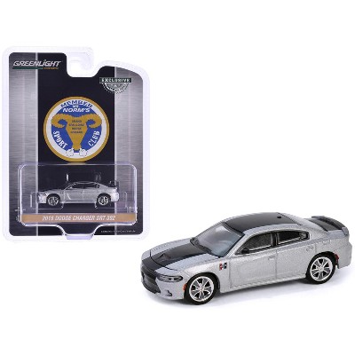 2018 Dodge Charger SRT 392 Silver Metallic w/Black Stripe "Mr. Norm Heritage GSS Charger" 1/64 Diecast Model Car by Greenlight