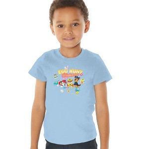 Paw Patrol Easter Egg Hunt Heroes Chase, Rubble And Marshall Kids T Shirt for Toddlers, Light Blue - 1 of 4