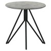 Hadi Round End Table with Faux Cement Top Gray/Gunmetal - Coaster - 3 of 4