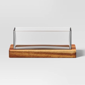 Glass Terrarium with Wood Base Rectangular Natural Wood - Threshold™ - 1 of 4