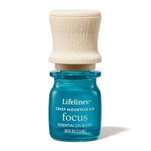 Essential Oil Blend - Crisp Mountain Air: Focus - Lifelines: Aromatherapy, Citronella, 0.25 Net Wt, Oil Diffuser Compatible - 1 of 4