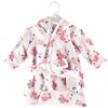Luvable Friends Baby Girl Plush Bathrobe, Floral, 0-9M - 2 of 2