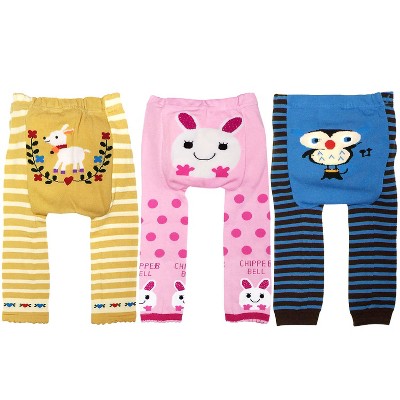 Wrapables Baby and Toddler Animal Leggings (Set of 3), 12 to 24 months, Hello Friend