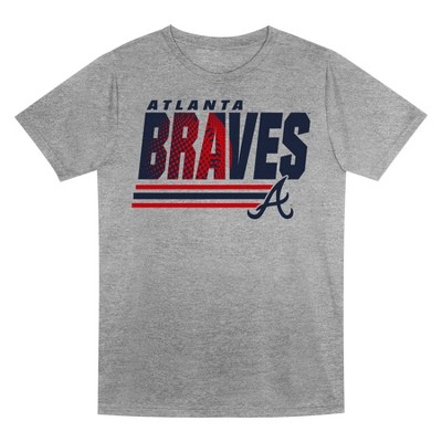 MLB Atlanta Braves Boys' Gray Poly T-Shirt