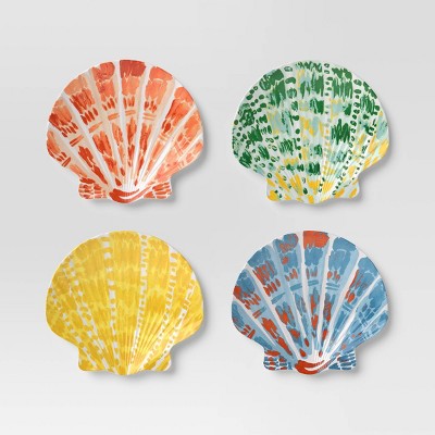 4pk 9" Melamine Shells Appetizer Plates - Threshold™