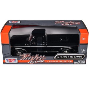 1979 Ford F-150 Custom Pickup Truck Black "Timeless Legends" Series 1/24 Diecast Model Car by Motormax - 1 of 3