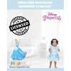 Disney Princess Cinderella Ariel Belle Snow White Girls Cosplay Dress and Headband Newborn to Infant  - 2 of 4