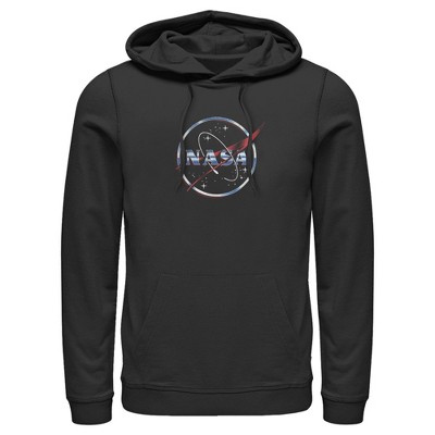 Men's NASA Space Logo  Pull Over Hoodie - Black - 3X Large