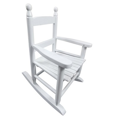 VisioGear Rocking Chair, Children's Rocking Chair with Armrests, Indoor or Outdoor Porch Rocker for Garden, White, 14.17"*18.90"*22.44"