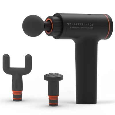 Sharper Image Powerboost Sport Percussion Handheld Massager: Metal Battery-Powered Therapy