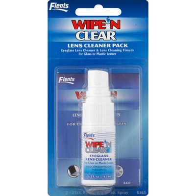 Flents Lens Cleaner Spray, 1 Ct – Streak-Free Cleaning Solution for Glasses, Lenses & Screens, Safe on Anti-Reflective Coatings