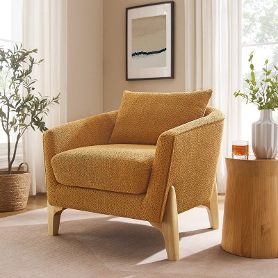 VANOMi 30.7'' Wide Upholstered Nordic Style Accent Chair Dark Gray