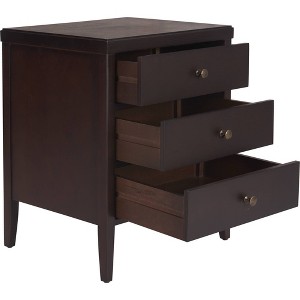 Finley Solid Wood 3 Drawer Nightstand - ClickDecor - 1 of 4