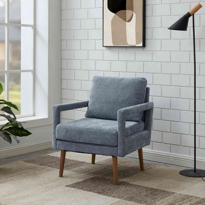 CAVINAS Upholstered Accent Chair with Armrest and Soft Cushion,Modern Chenille Arm Chairs for Bedroom,Reading Room,1PC/2PC