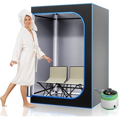 SereneLife Compact Portable Steam Sauna - Black