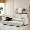L-Shaped 78.75'' Reclining Sofa Bed with USB & Type-C Charging, Storage, and Arm Pocket - Ultimate Living Room Comfort - 4 of 4