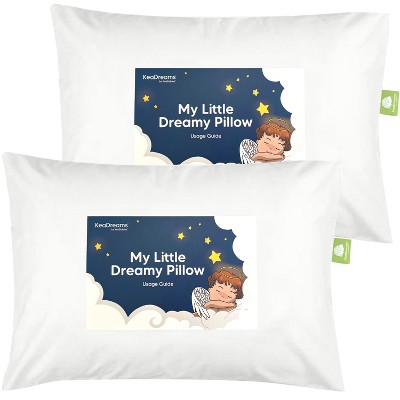 KeaBabies Toddler Pillow - Soft Organic Cotton Kids Pillows for Sleeping - Travel Pillow for Kids Age 2-5