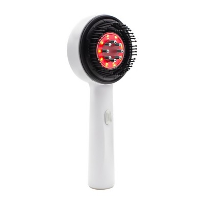 Oil Dispensing Massage Brush with Red Light Therapy