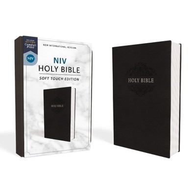 NIV, Holy Bible, Soft Touch Edition, Imitation Leather, Black, Comfort Print - by  Zondervan (Leather Bound)
