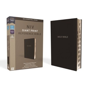 NIV, Reference Bible, Giant Print, Leather-Look, Black, Red Letter Edition, Indexed, Comfort Print - Large Print by  Zondervan (Leather Bound) - 1 of 1