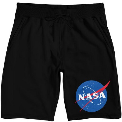 NASA Logo Men's Black Sleep Pajama Shorts