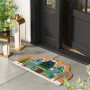 1'6"x2'6" Winter Village Coir Christmas Doormat Blue - Wondershop™: Outdoor Medium Pile, Natural Fiber, Classic Pattern - 2 of 4
