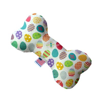 6" Easter Fuzzy Plush Dog Bone Squeaker Toy (Eggs)