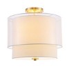 Namida 3 Light 16" Flush Mount - FLU4058 - White/Gold - Safavieh - 2 of 4