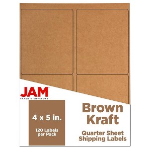 JAM Paper Shipping Labels 4" x 5" 120ct - 1 of 4