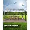 12' x 14' Lean to Gazebo, Hardtop Wall Pergola with Polycarbonate Roof, Aluminum Frame Mounted Gazebo for Lawn Patio Deck Yard and Party - 4 of 4