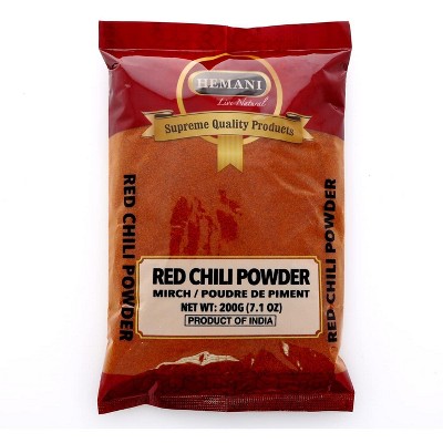 HEMANI Red Chilli Powder - Indian Spice 200G (7 OZ) - Gluten Free - NON-GMO - Vegan - No Color Added - No Salt or fillers - Indian Origin