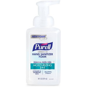 Purell 2-in-1 Essential Protection Foam Hand Sanitizer - Citrus Scent - 10 fl oz - 1 of 3