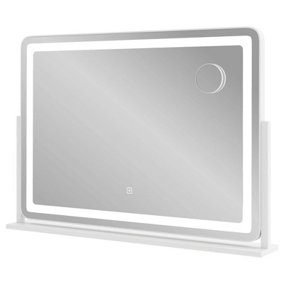 Costway 32" x 22" Large Makeup Mirror with Lights 10X Magnify Mirror Touch Control