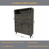 ROOMTEC Farmhouse Shoe Storage Cabinet with Barn Door Design, Freestanding Narrow Shoe Rack Organizer with 2 Flip Drawers for Entryway, Hallway - 4 of 4