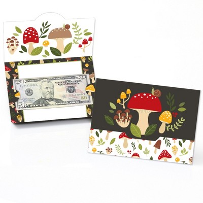 Big Dot of Happiness Wild Mushrooms - Red Toadstool Party Money And Gift Card Holders - Set of 8