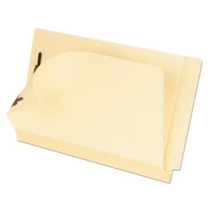 Pendaflex Manila Laminated End Tab Fastener Folders, 11-pt Manila, 0.75" Expansion, 2 Fasteners, Legal Size, Manila Exterior, 50/Box - 1 of 1