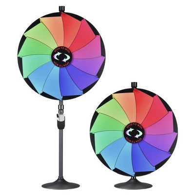WinSpin 24"/36" Dual Use Prize Wheel Tabletop or Floor Stand Spinning Wheel Carnival Game Tradeshow