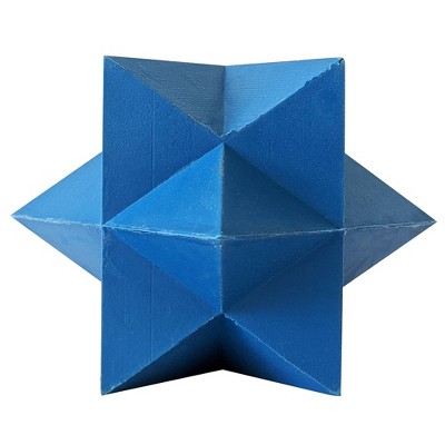 Star-Shaped Natural Rubber Dog Chew Toy – Durable & Textured for Engaging Playtime - Blue