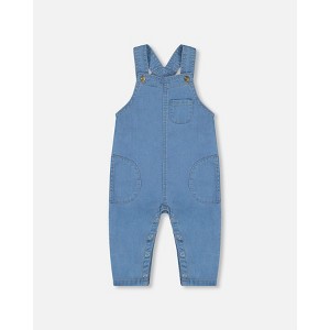 Deux par Deux Boy Light Soft Denim Overalls Jeans Blue - 1 of 4