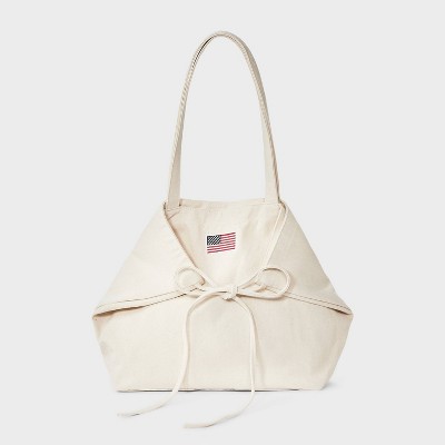 Americana USA Flag Canvas Tote Bag - Wild Fable™ Cream