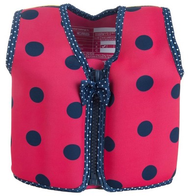 Konfidence Learn to Swim Buoyancy Jacket in Pink Ladybird