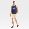 Men's USA Tank Top - Goodfellow & Co™ Navy Blue - 3 of 3
