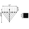 Vintiquewise Nine Branch Electric Chabad Judaica Menorah with LED Candle Design Candlestick - 4 of 4