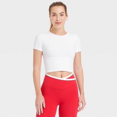 Women's Everyday Soft Cropped Short Sleeve T-Shirt - All In Motion™