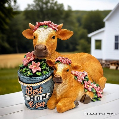 Best Mom Cow and Calf Charming Figurine, “6 Keepsake Jersey Statue and Mother’s Day Gift| OrnamentallyYou